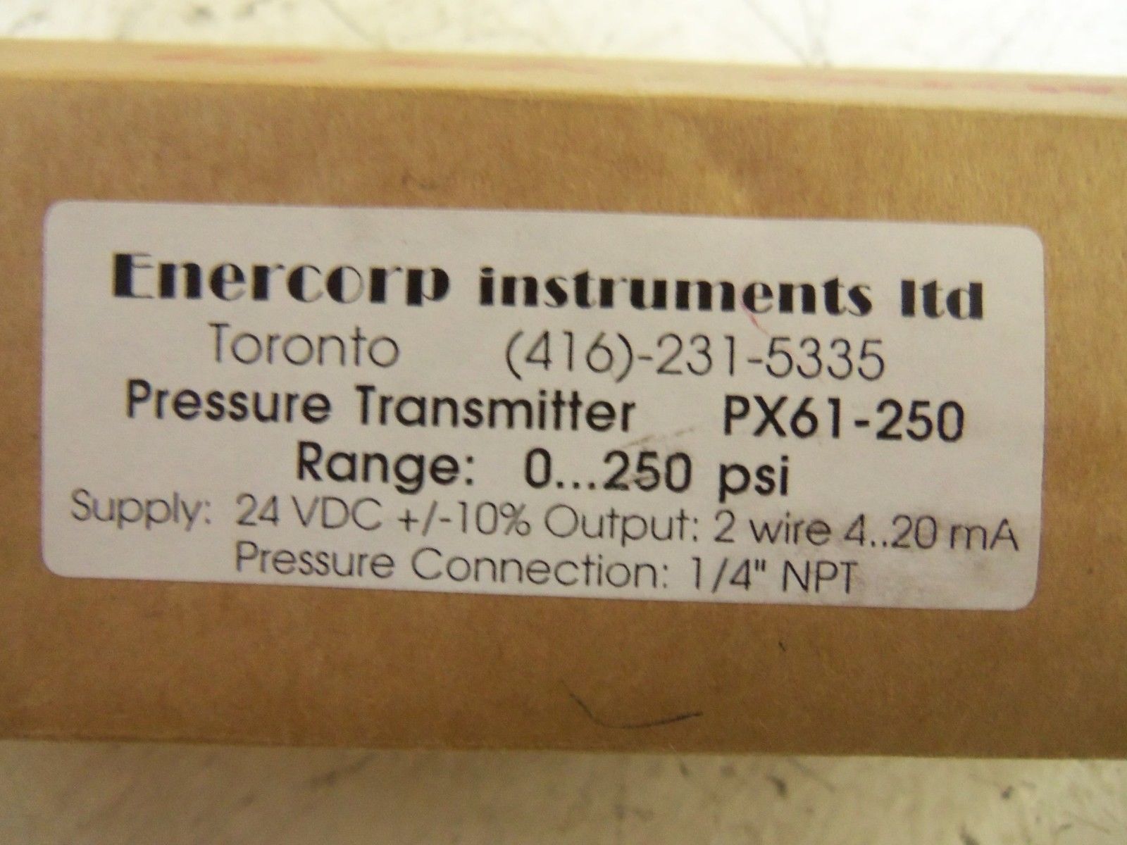 ENERCORP PX61-250 PRESSURE TRANSMITTER NSMP