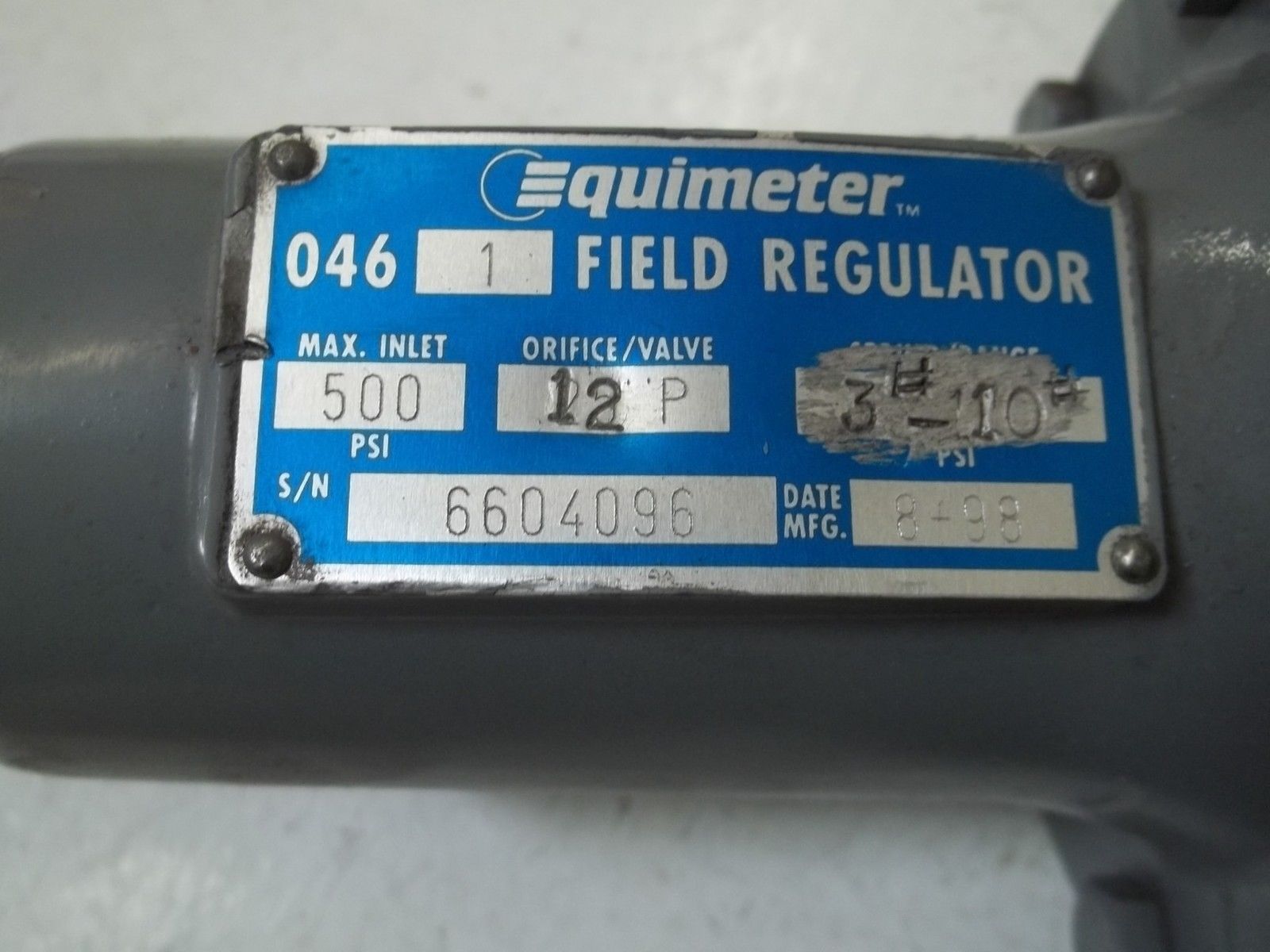 EQUIMETER 0461 FIELD REGULATOR UNMP