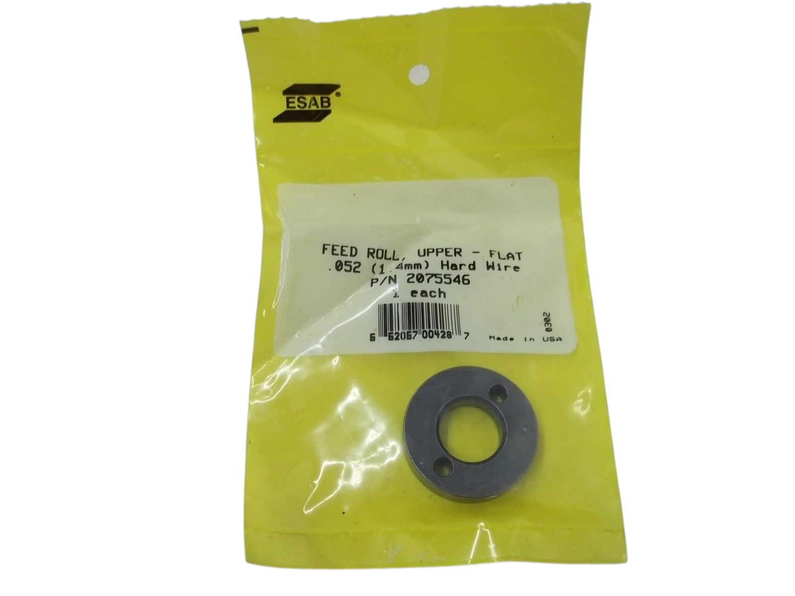 ESAB 2075546 FEED ROLL,UPPER-FLAT .052(1.4MM) HARD WIRE NSMP