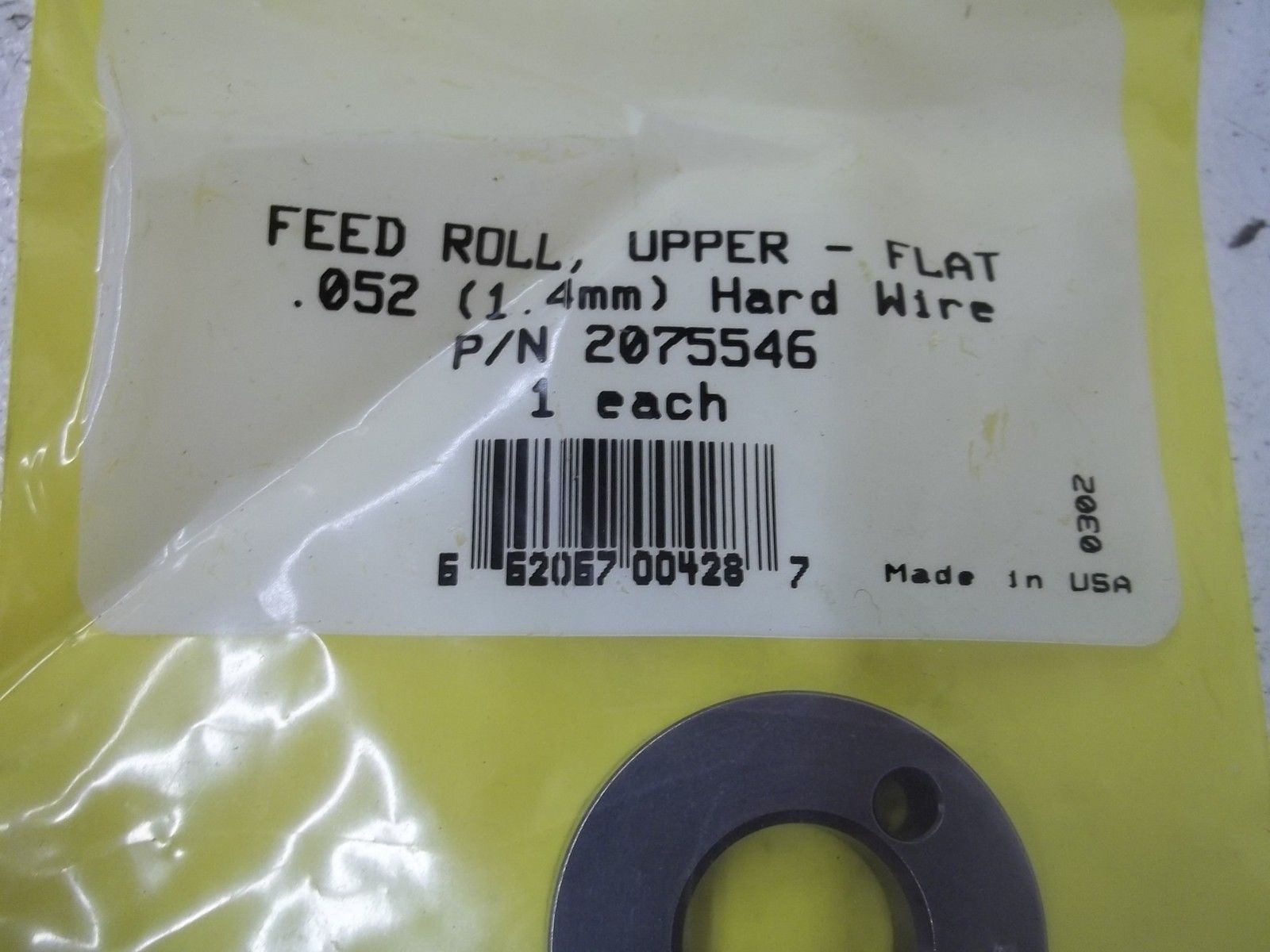 ESAB 2075546 FEED ROLL,UPPER-FLAT .052(1.4MM) HARD WIRE NSMP