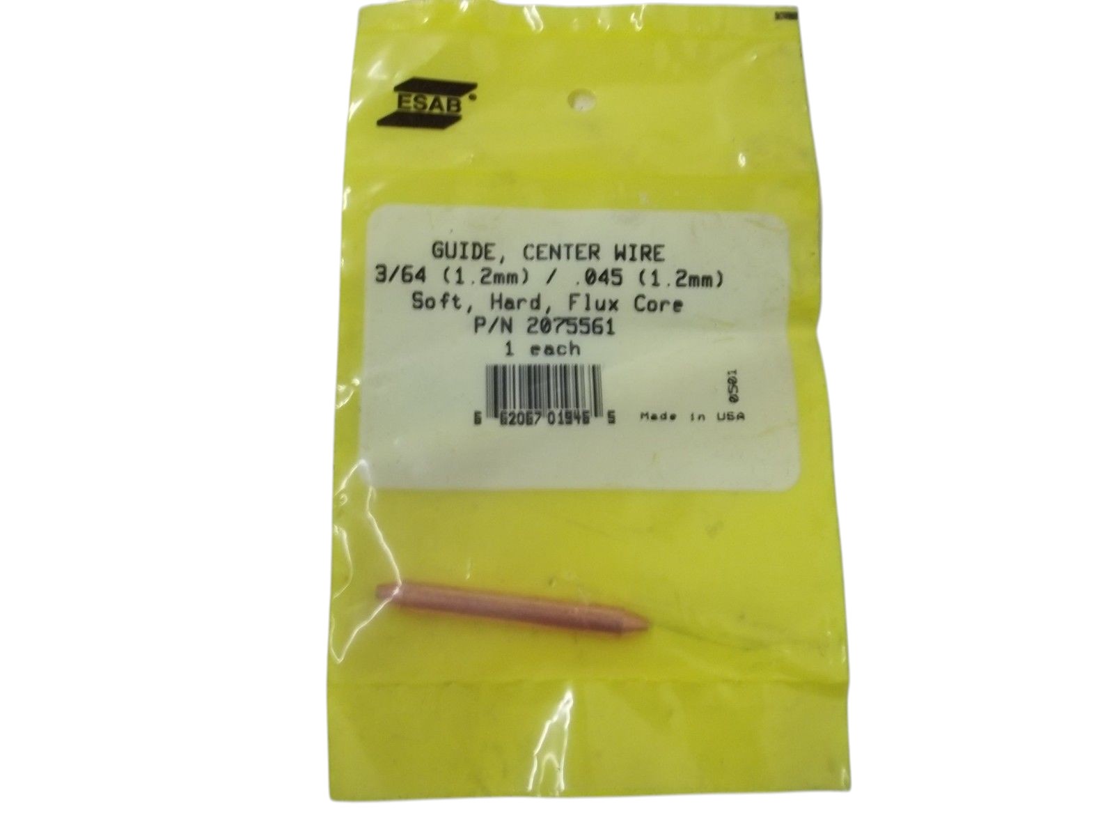 ESAB 2075561 GUIDE CENTER WIRE 3/64/.045SOFT,HARD,FLUX CORENSMP