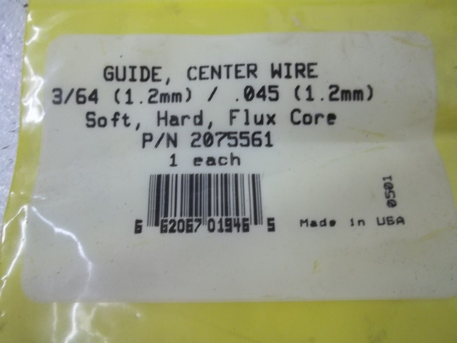 ESAB 2075561 GUIDE CENTER WIRE 3/64/.045SOFT,HARD,FLUX CORENSMP