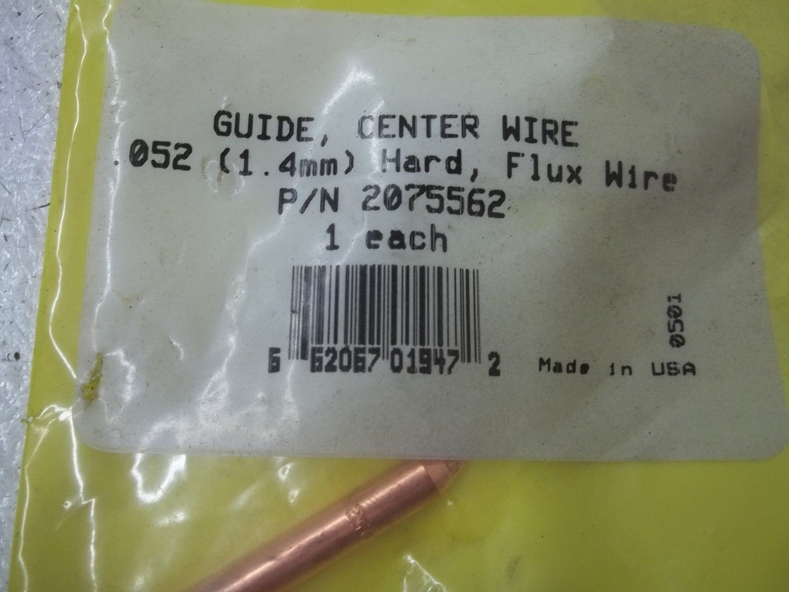 ESAB 2075562 GUIDE,CENTER WIRE .052 HARD, FLUX WIRE NSMP