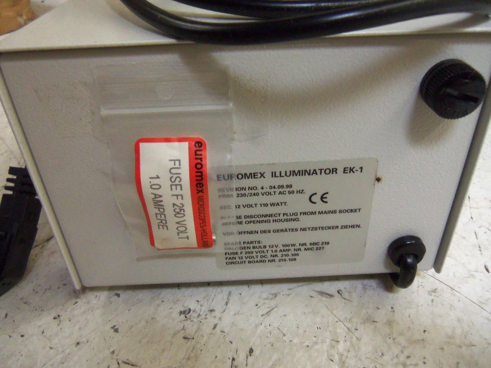 EUROMEX EK-1 OPTIC LIGHT SOURCE NSMP