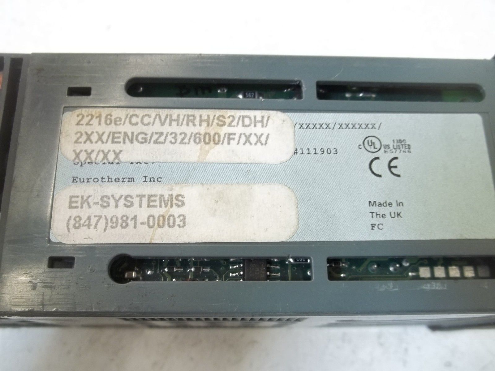 EUROTHERM 2216E/CC/VH/RH/S2/DH/2XX/ENG/Z/32/600/F/XX/XX/XX  UNMP