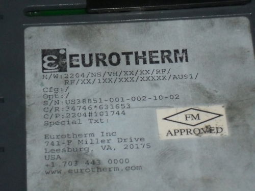 EUROTHERM CONTROLS 2204/NS/VH/XX/XX/RF/RF/XX/1XX/XXX/XX UNMP