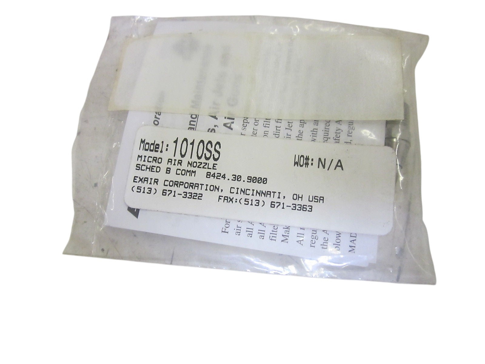 EXAIR CORP. 1010SS MICRO AIR NOZZLE NSMP