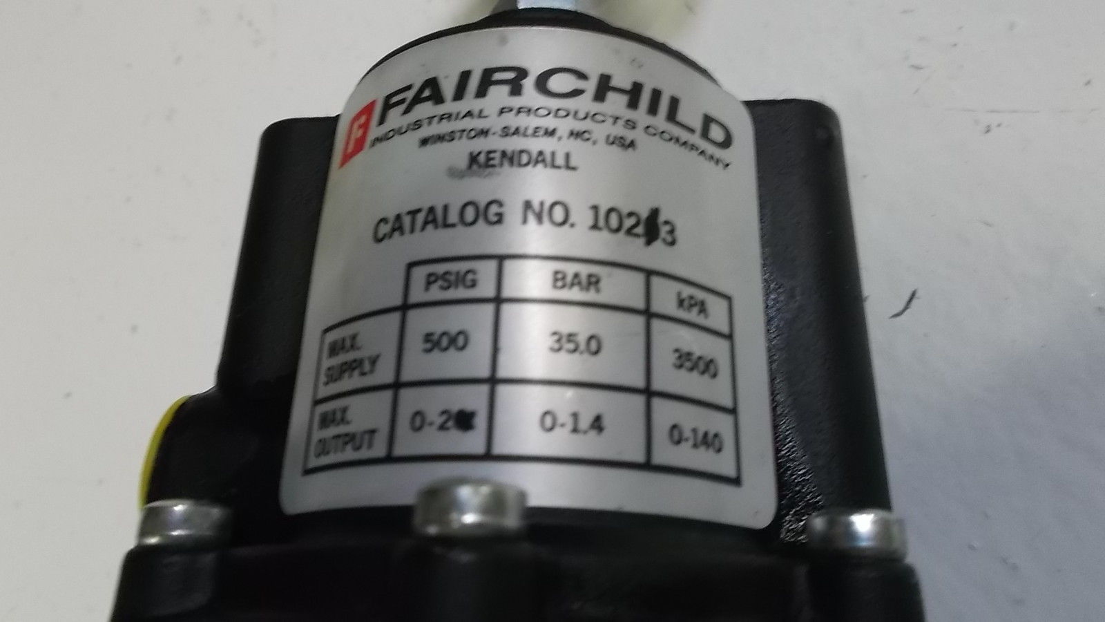 FAIRCHILD BAR PRECISION REGULATOR 10203 *USED*