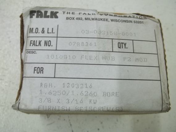 FALK 0788361 1010G10 FLEX HUB P2 MOD *NEW IN BOX*