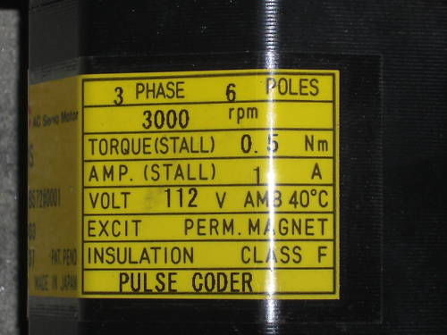 FANUC AC SERVO MOTOR A06B-0533-B572#0001 UNMP