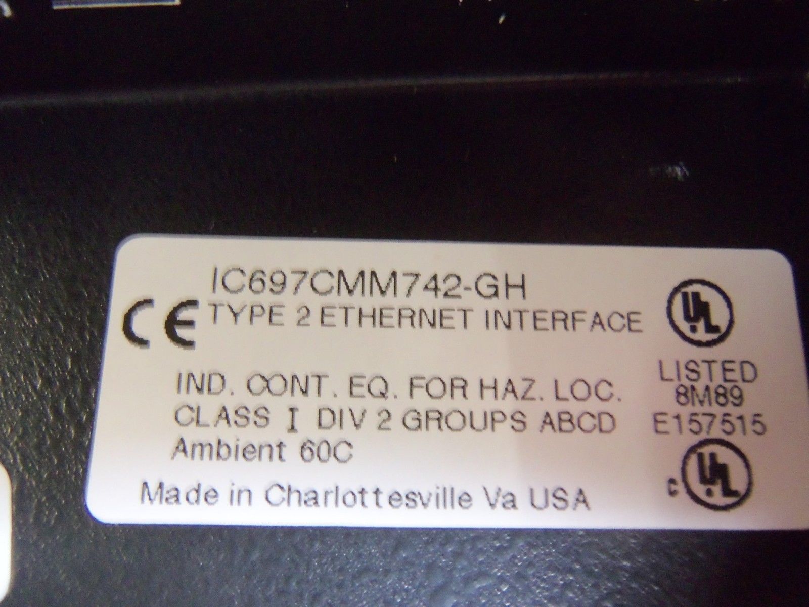 FANUC IC697CMM742-GH ETHERNET INTERFACE MODULE UNMP