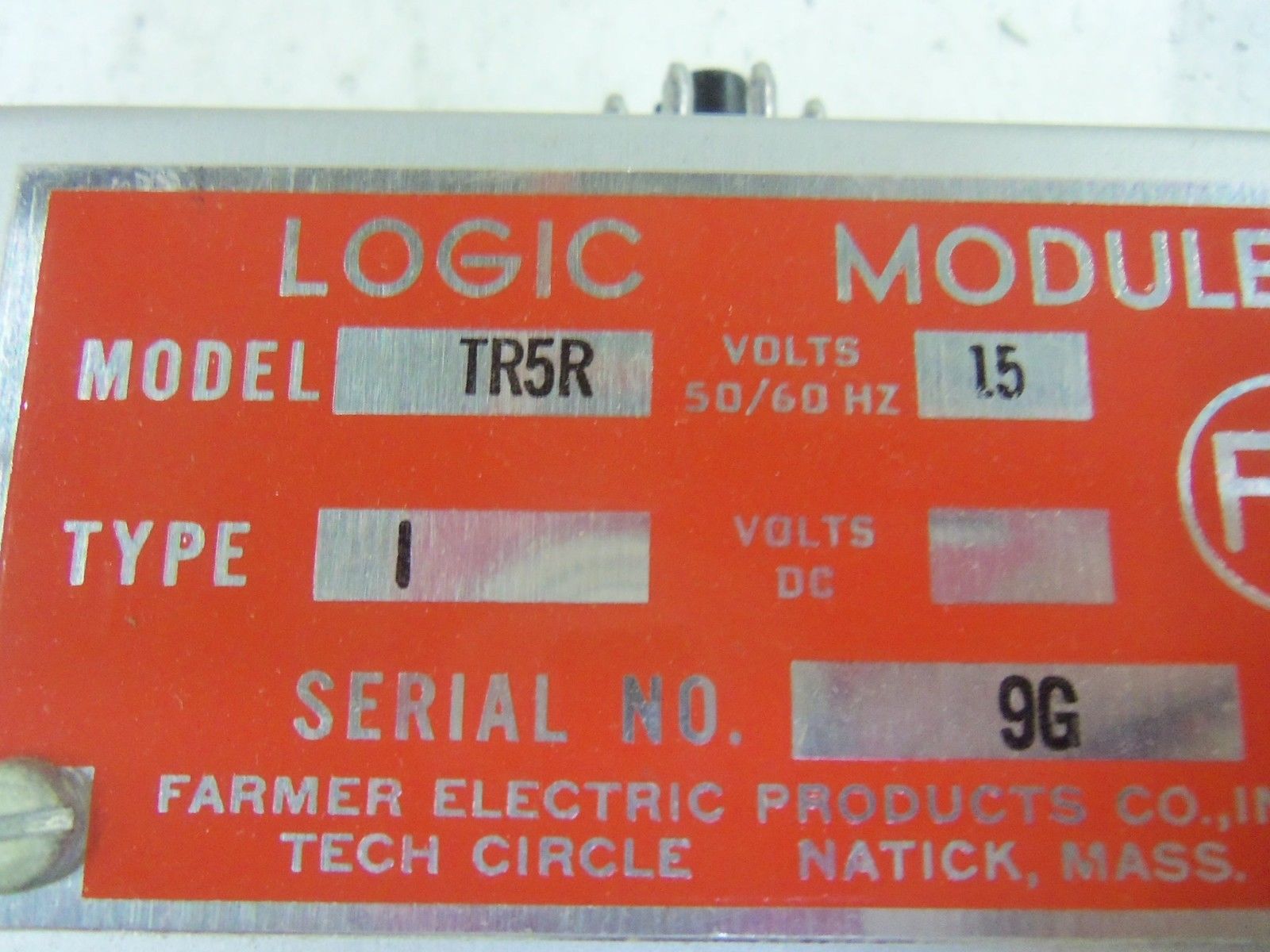 FARMER ELECTRIC TR5R LOGIC MODULE NSMP