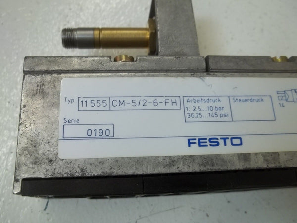 FESTO CM-5/2-6-FH SOLENOID VALVE TYPE. 11555 UNMP