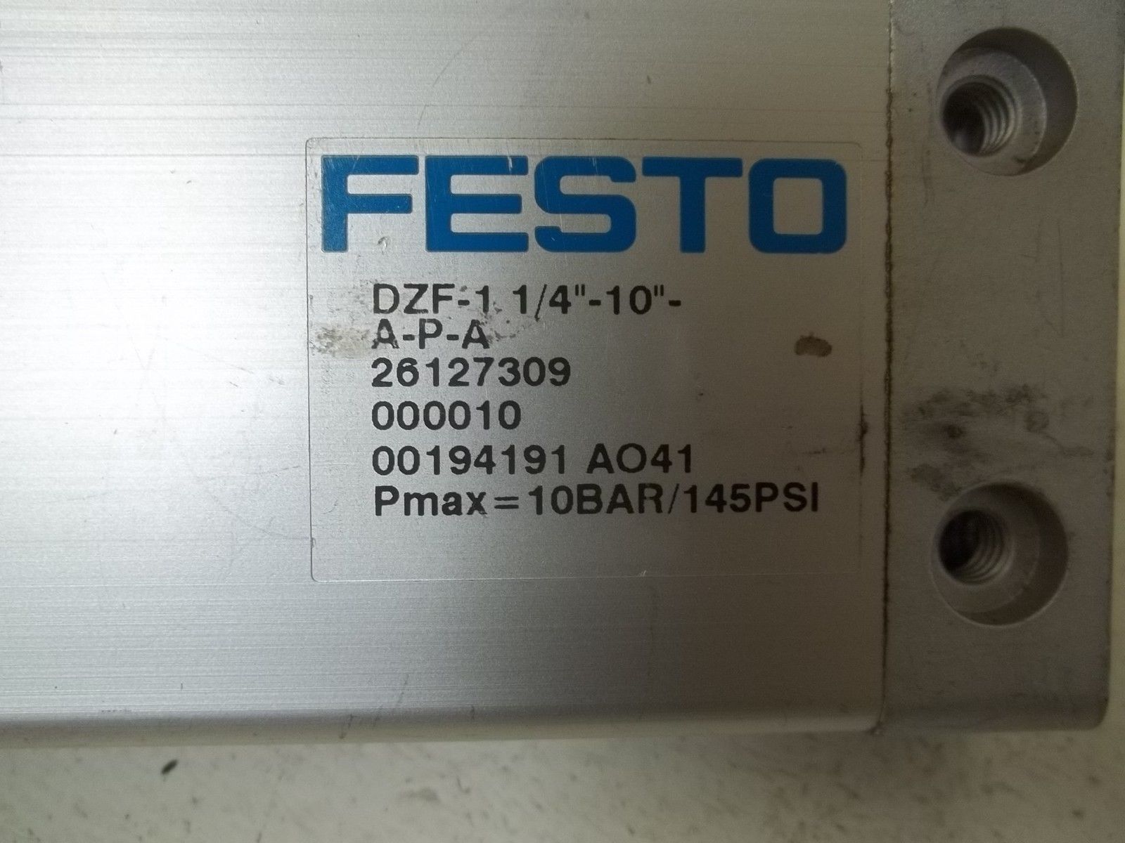 FESTO DZF1 1/4"-10"-A-P-A FLAT CYLINDER UNMP