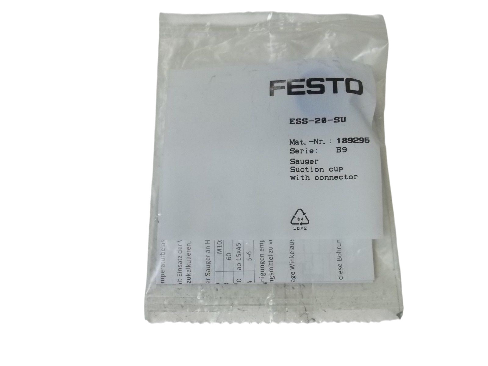 FESTO ESS-20-SU SUCTION CUP NSMP