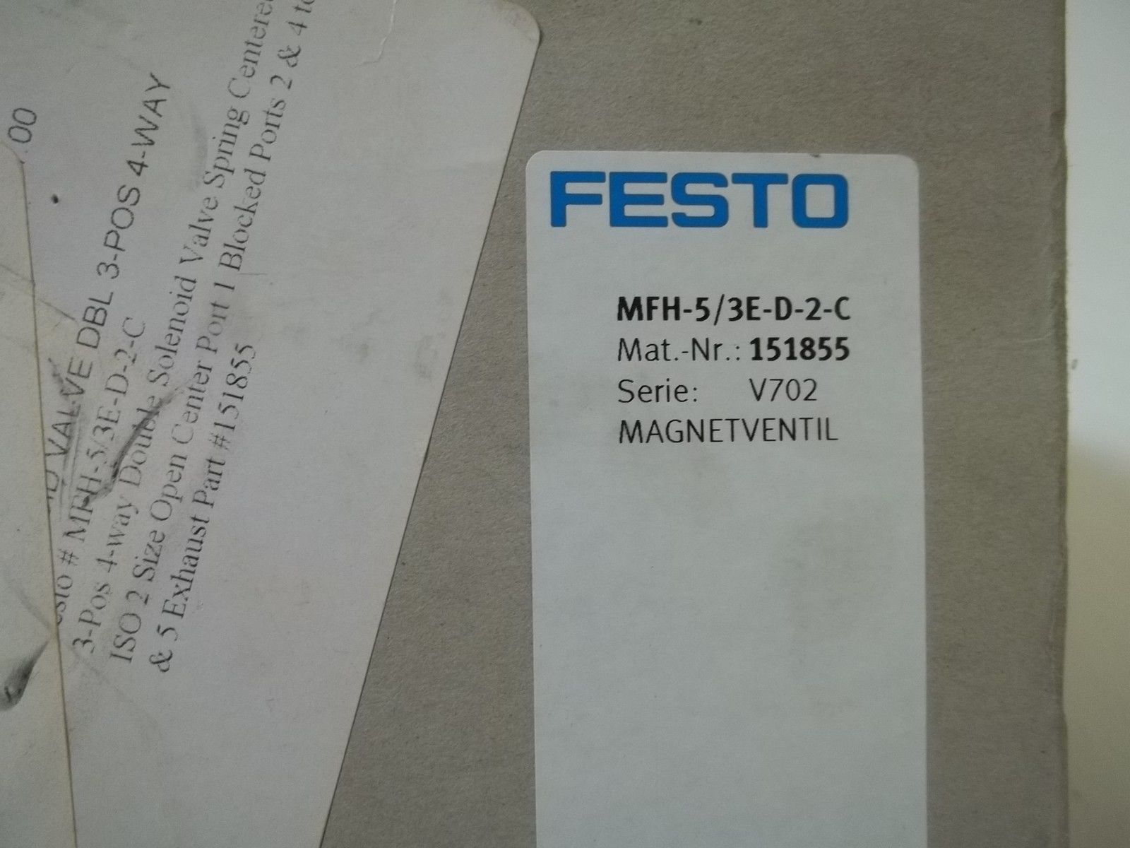 FESTO MFH-5/3E-D-2-C SOLENOID VALVE UNMP