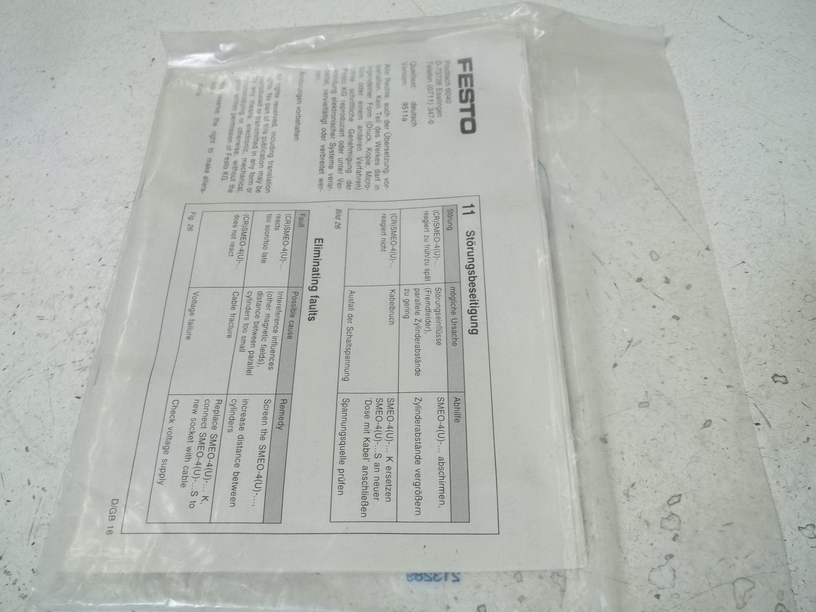 FESTO SME04-S-LED-24B PROXIMITY SWITCH NSMP
