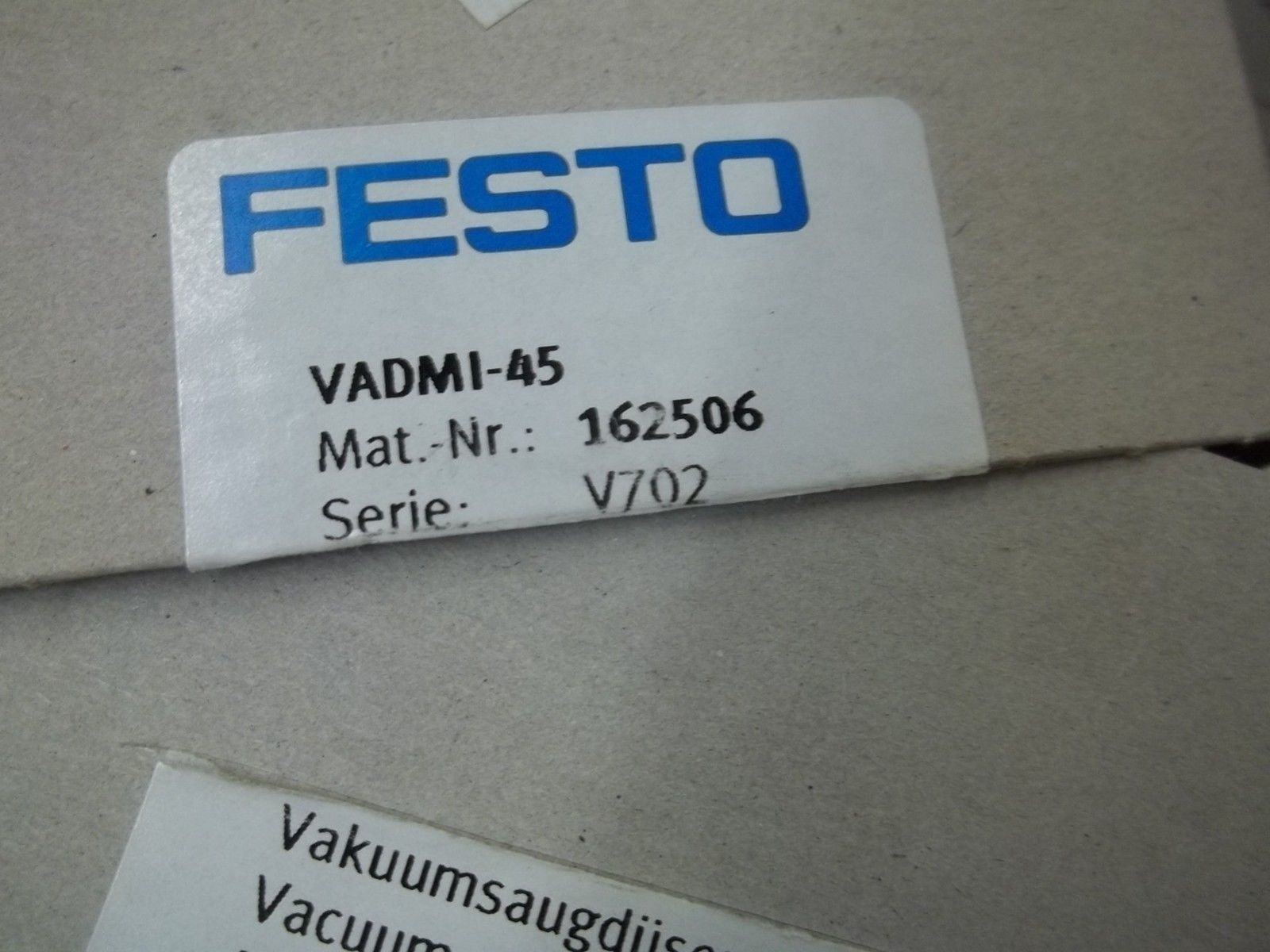 FESTO VADMI-45 VACUUM GENERATOR NSMP
