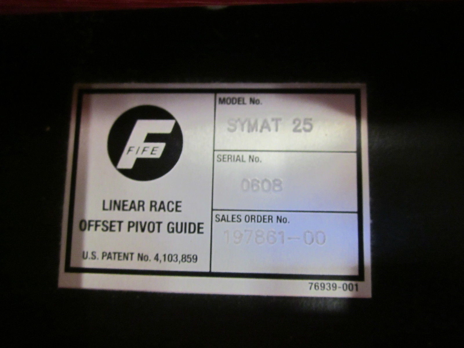 FIFE SYMAT25 197861-00 UNMP