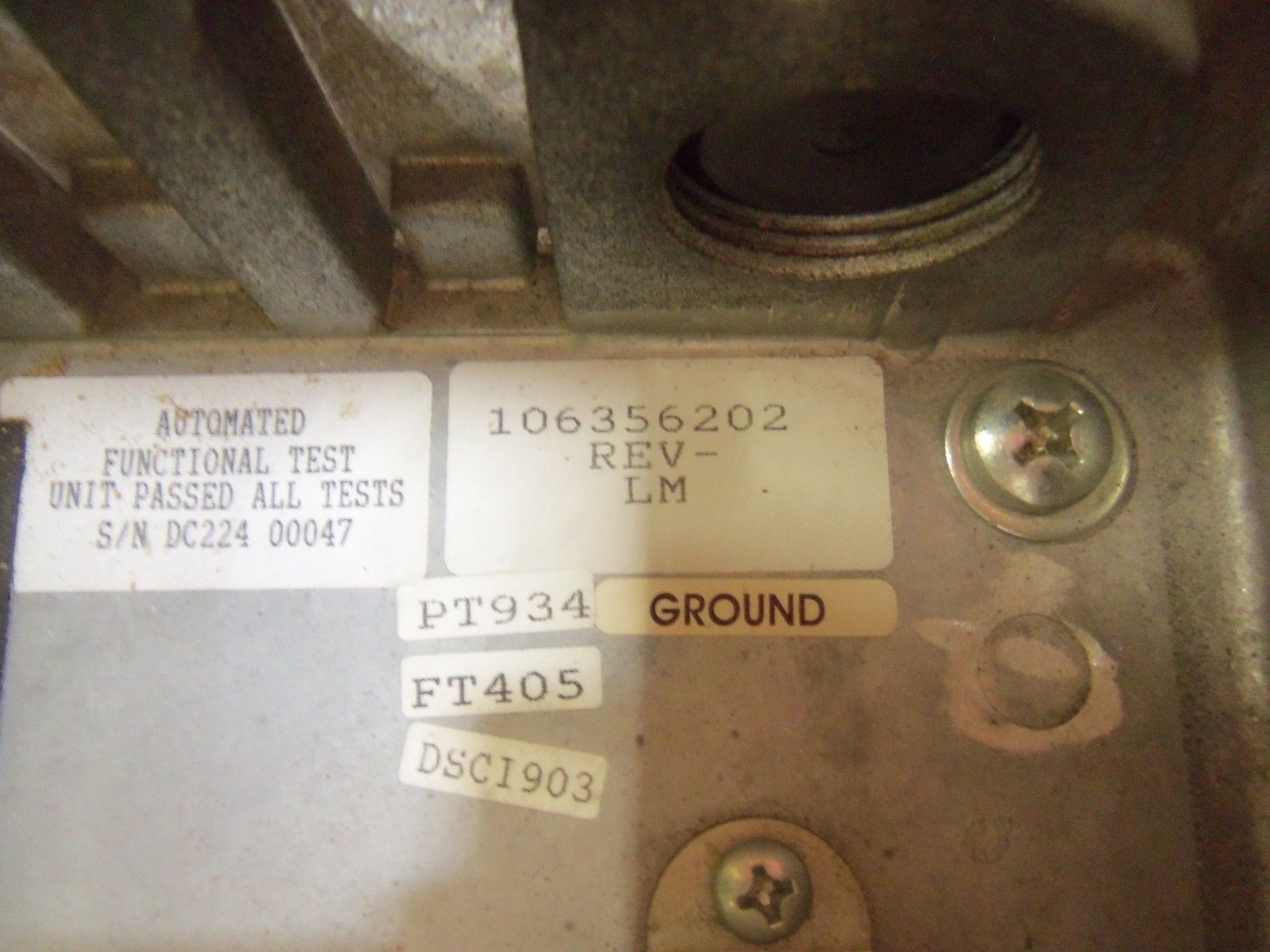FINCOR 106356202 MOTOR CONTROL UNMP