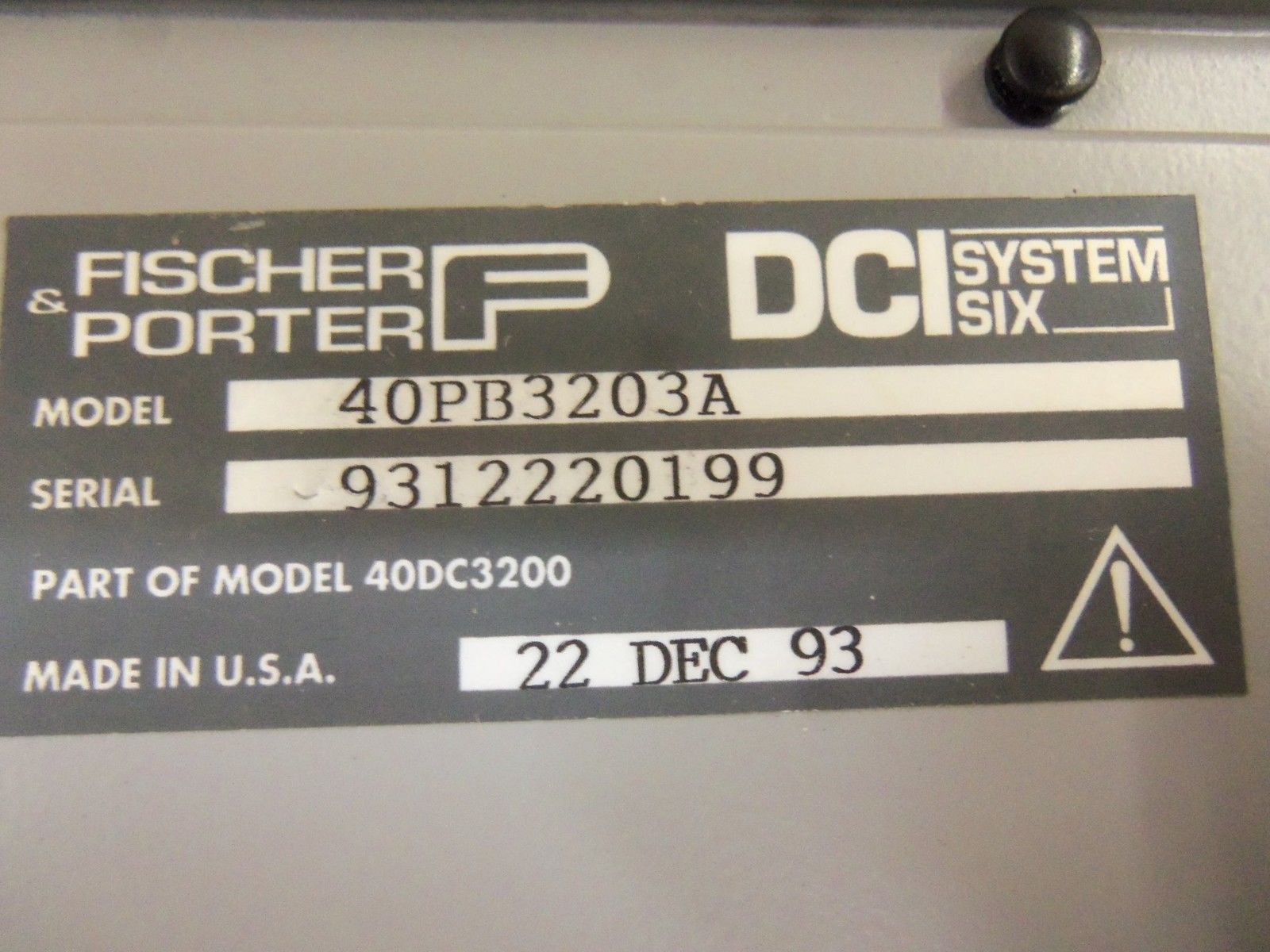 FISCHER & PORTER 40PB3203A UNMP