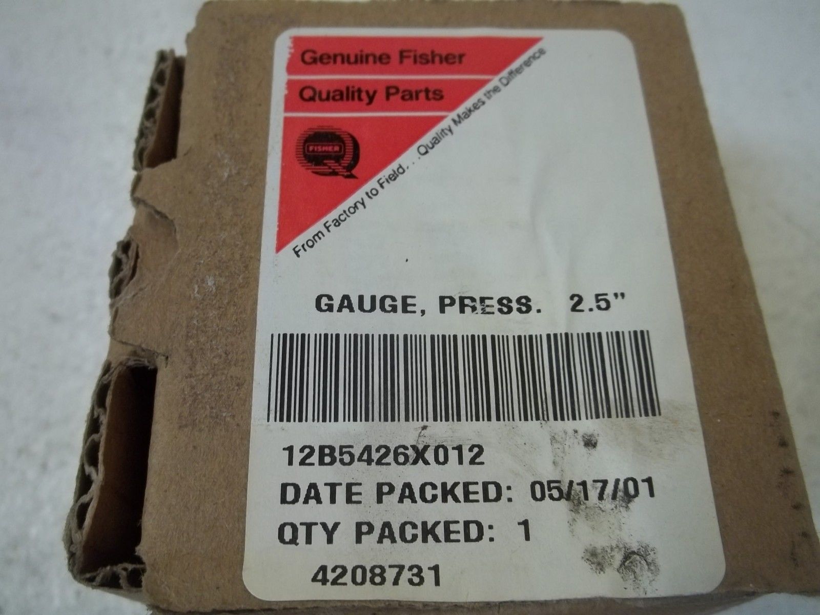 FISHER 12B5426X012 PRESSURE GAUGE 0-30PSI NSMP