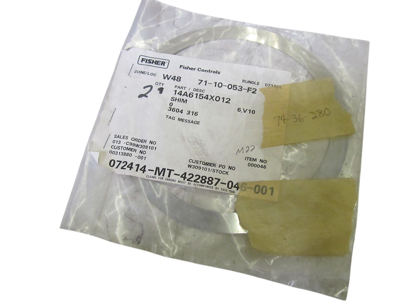 FISHER 14A6154X012 SHIM NSMP