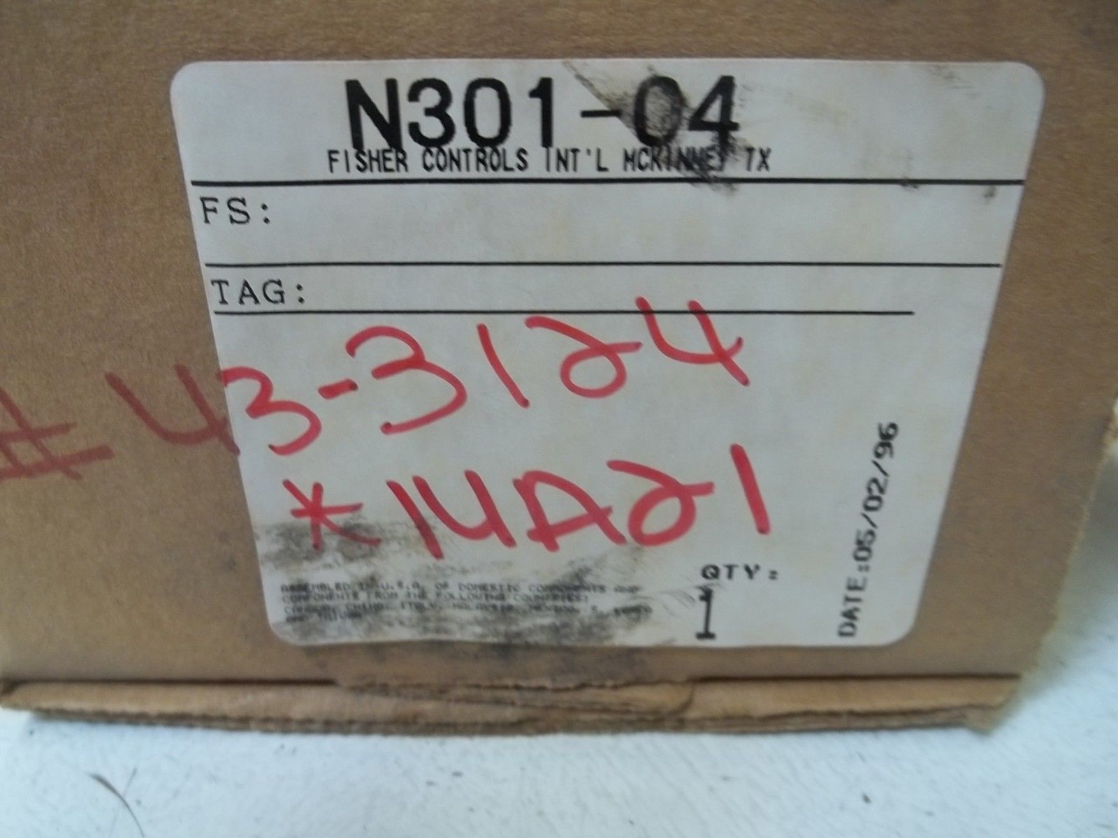 FISHER N301-04 1/2"NPT SOLENOID VALVE NSMP