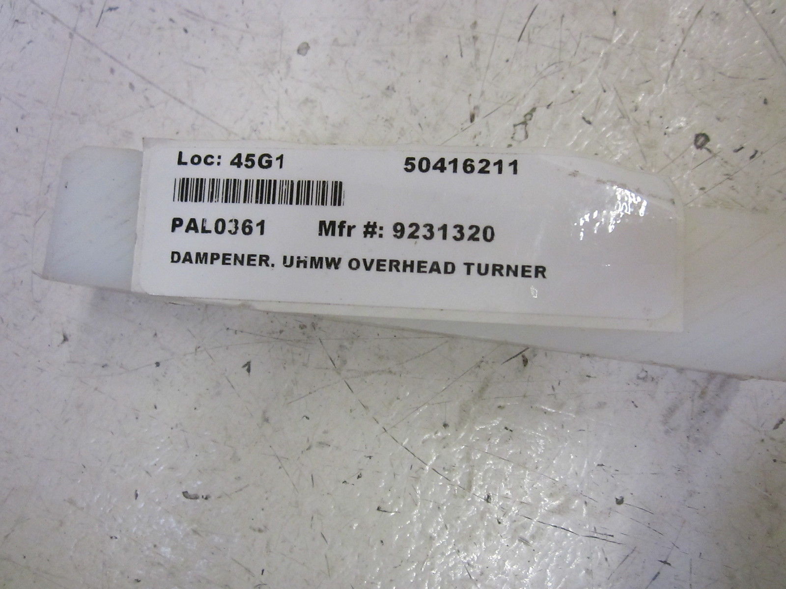 FKI LOGISTEX 9231320 DAMPENER, UHMW OVERHEAD TURNER  UNMP