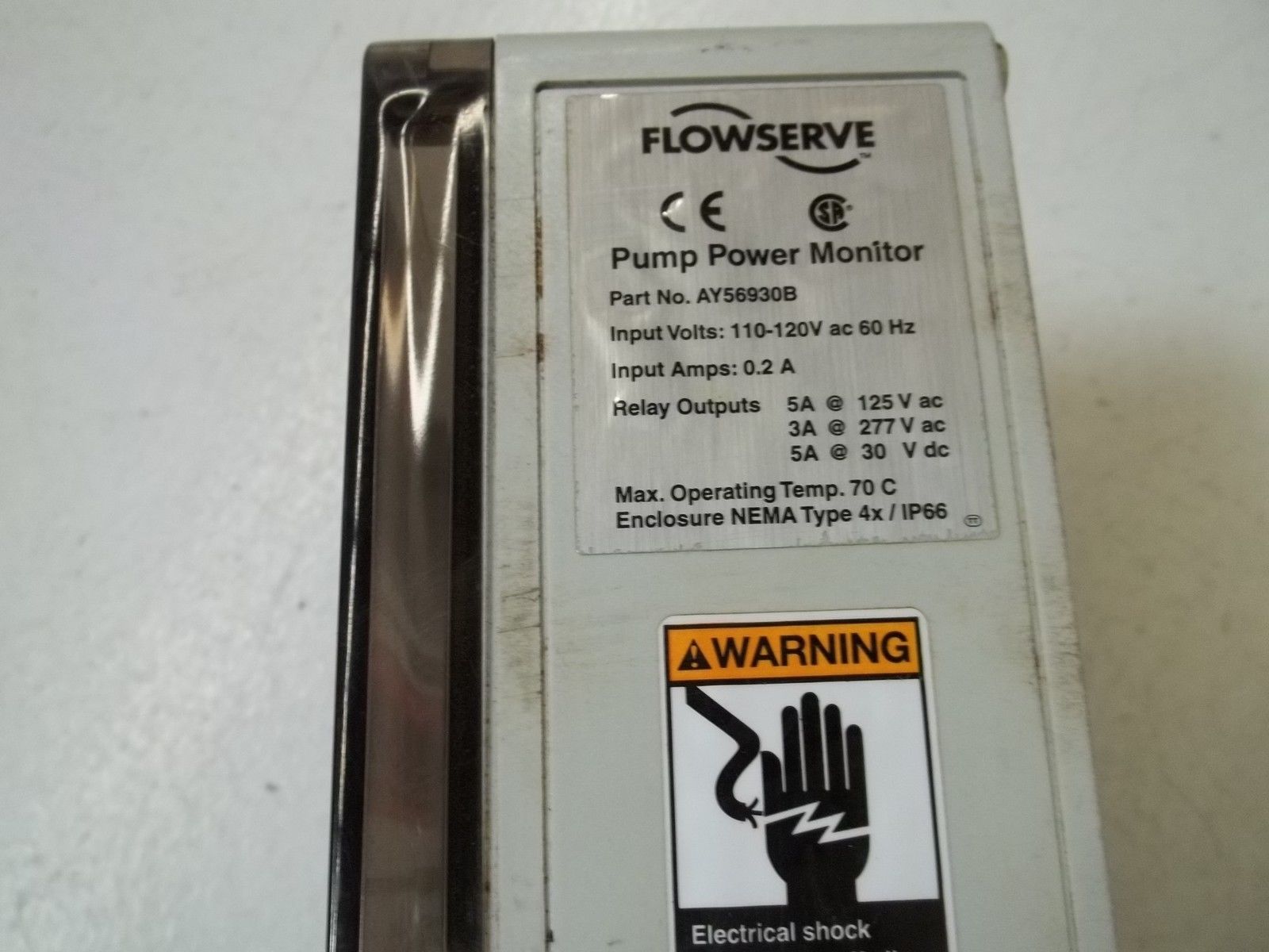 FLOWSERVE KW941 PUMP POWER MONITOR UNMP