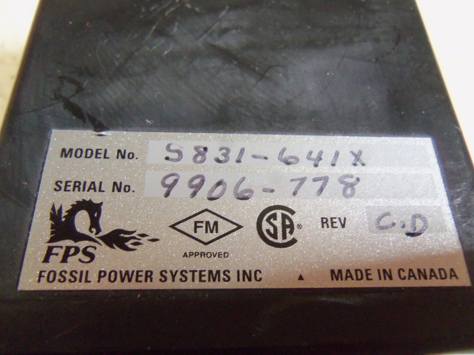 FOSSIL POWER SYSTEMS S831-641X UNMP