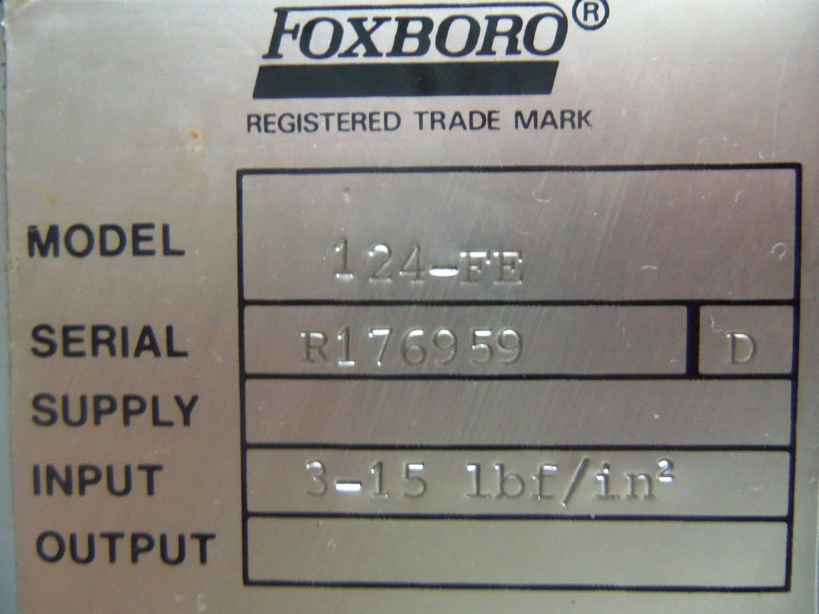 FOXBORO 124-FE UNMP