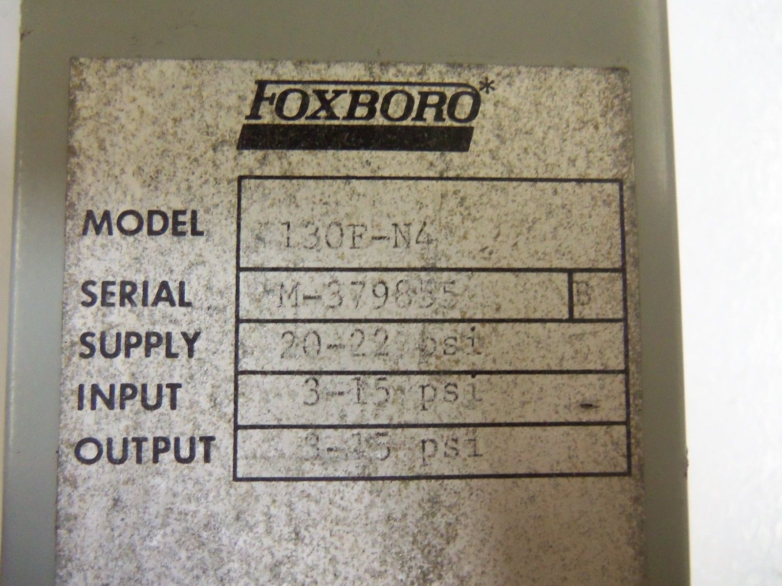 FOXBORO 130F-N4 CONTROL STATION UNMP