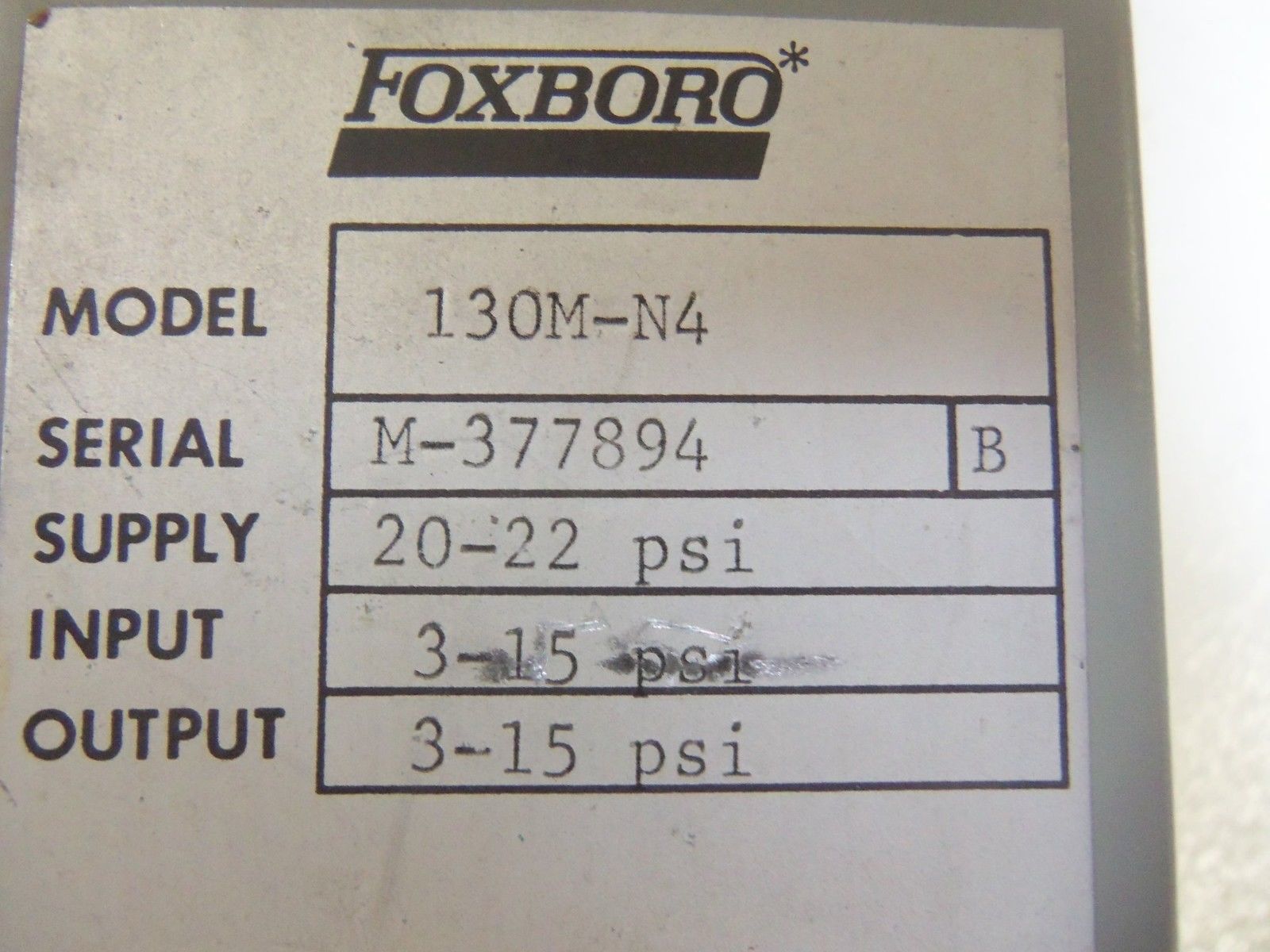 FOXBORO 130M-N4 CONTROLLER UNMP