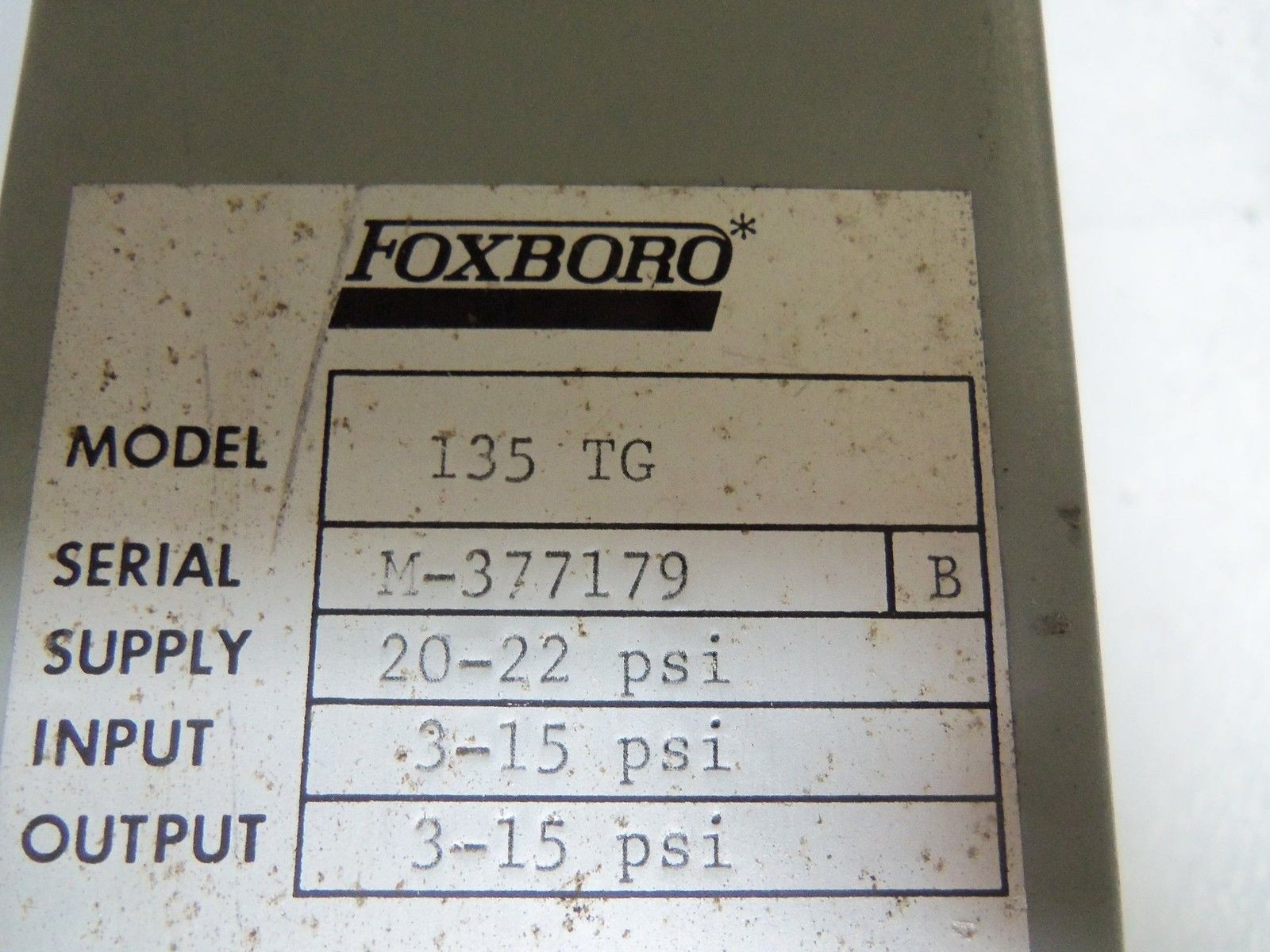 FOXBORO 135TG CONTROLLER UNMP