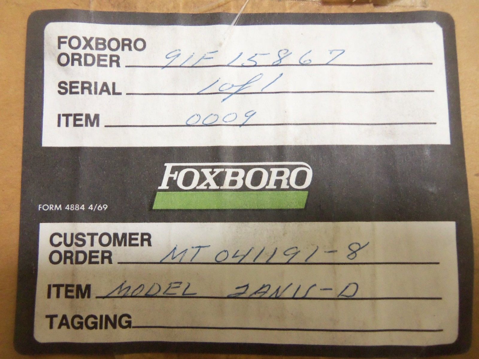 FOXBORO 2AN11-D NSMP