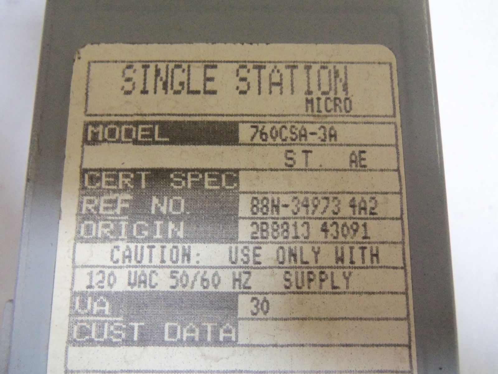 FOXBORO 760CSA-3A CONTROLLER UNMP