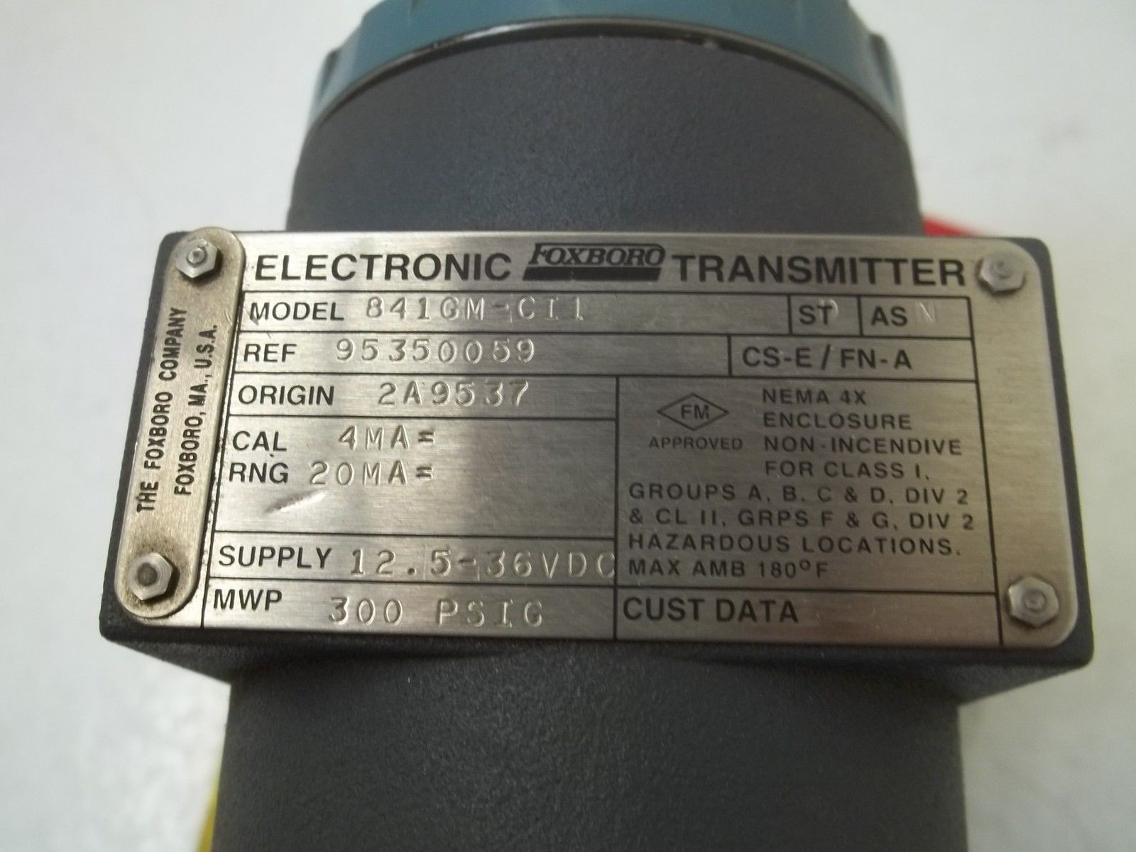 FOXBORO 841GM-CI1 ELECTRONIC TRANSMITTER UNMP