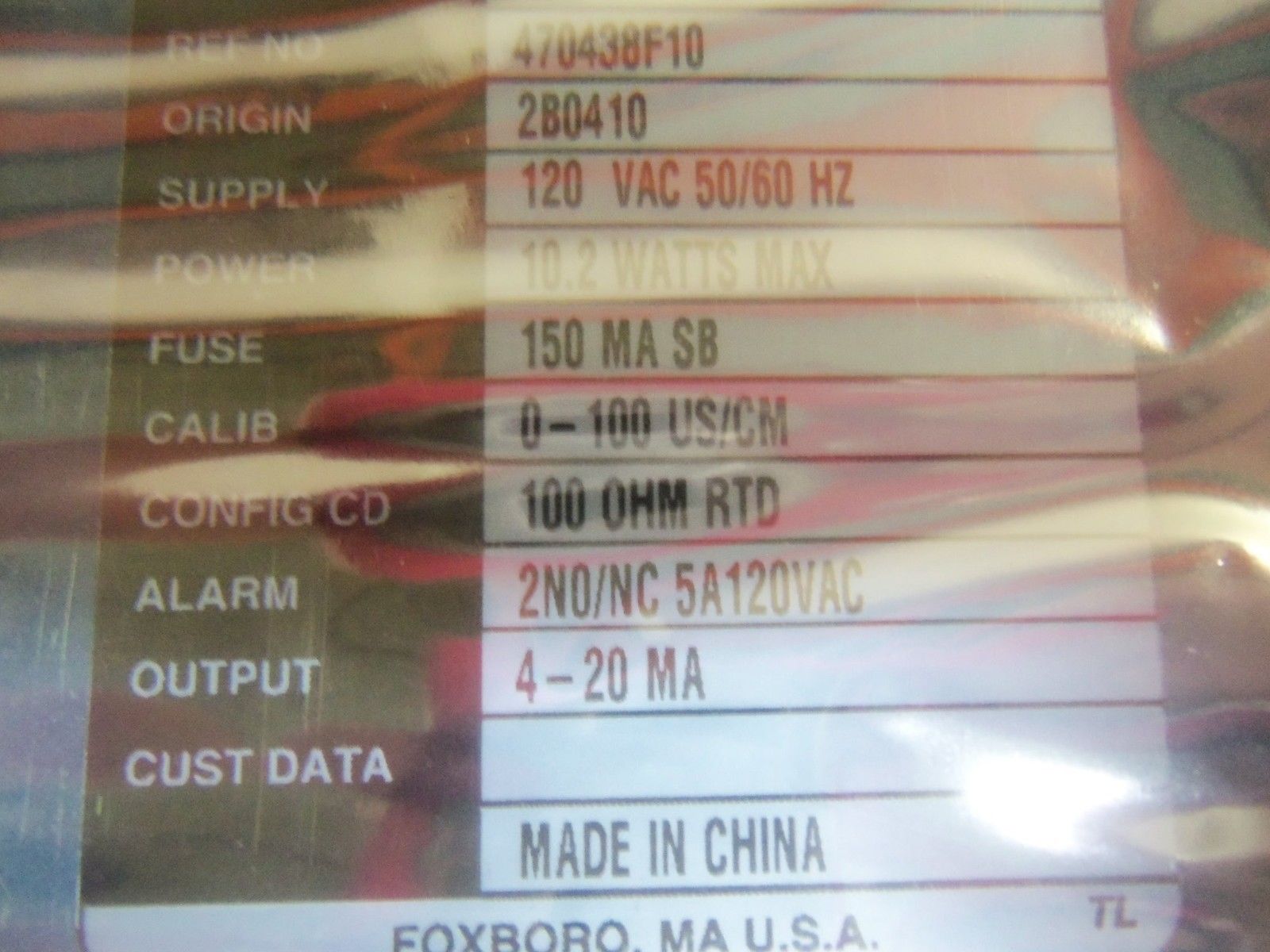 FOXBORO 873CC-AIZFGZ-7 ANALYZER NSMP