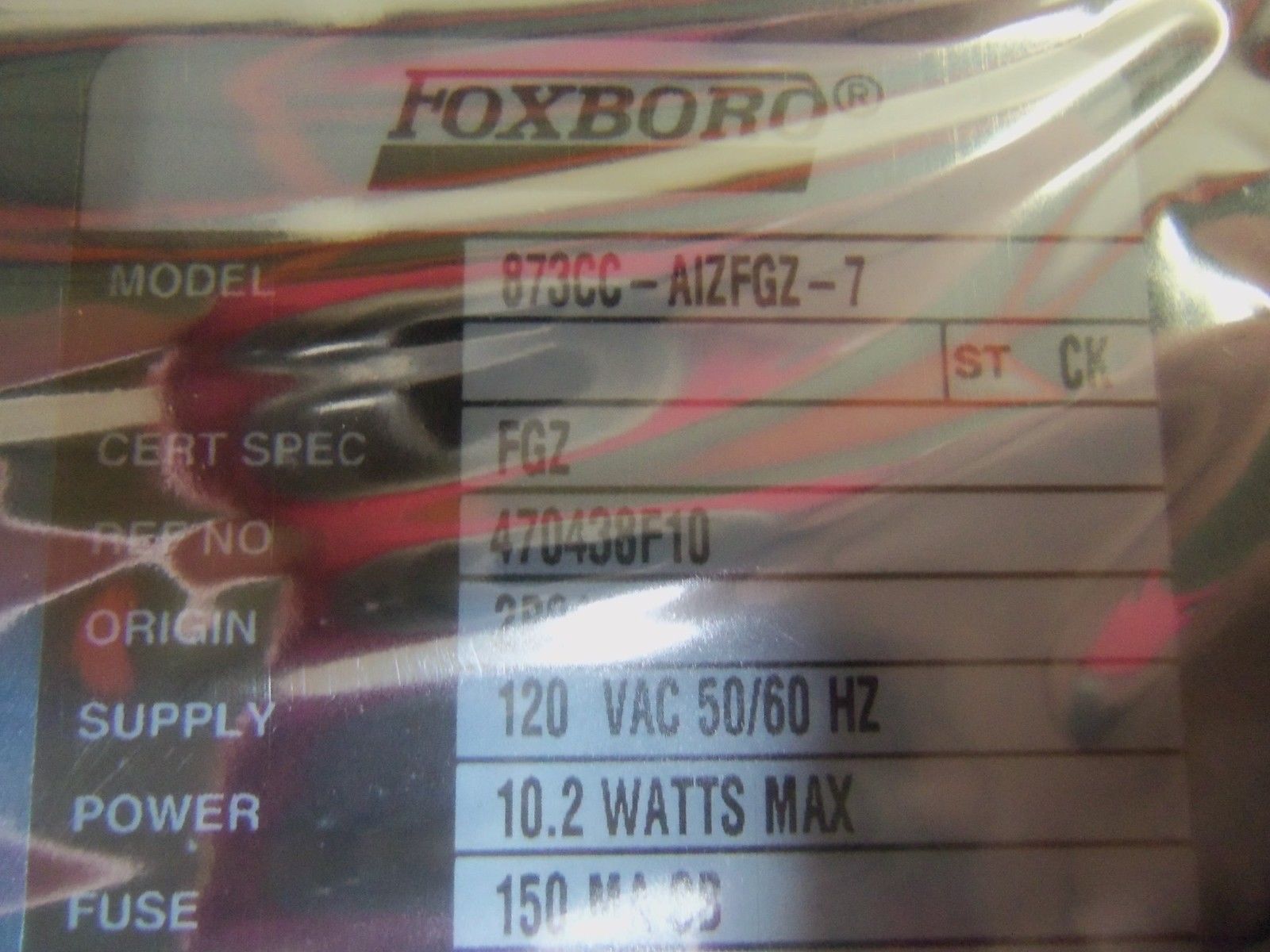 FOXBORO 873CC-AIZFGZ-7 ANALYZER NSMP
