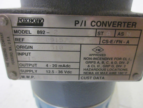 FOXBORO 892-2 *USED*