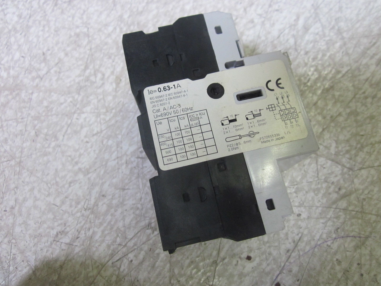 FUJI ELECTRIC BM3RSB-001 MOTOR STARTER W/ BZ0WUABR AUXILIARY CONTACT  UNMP