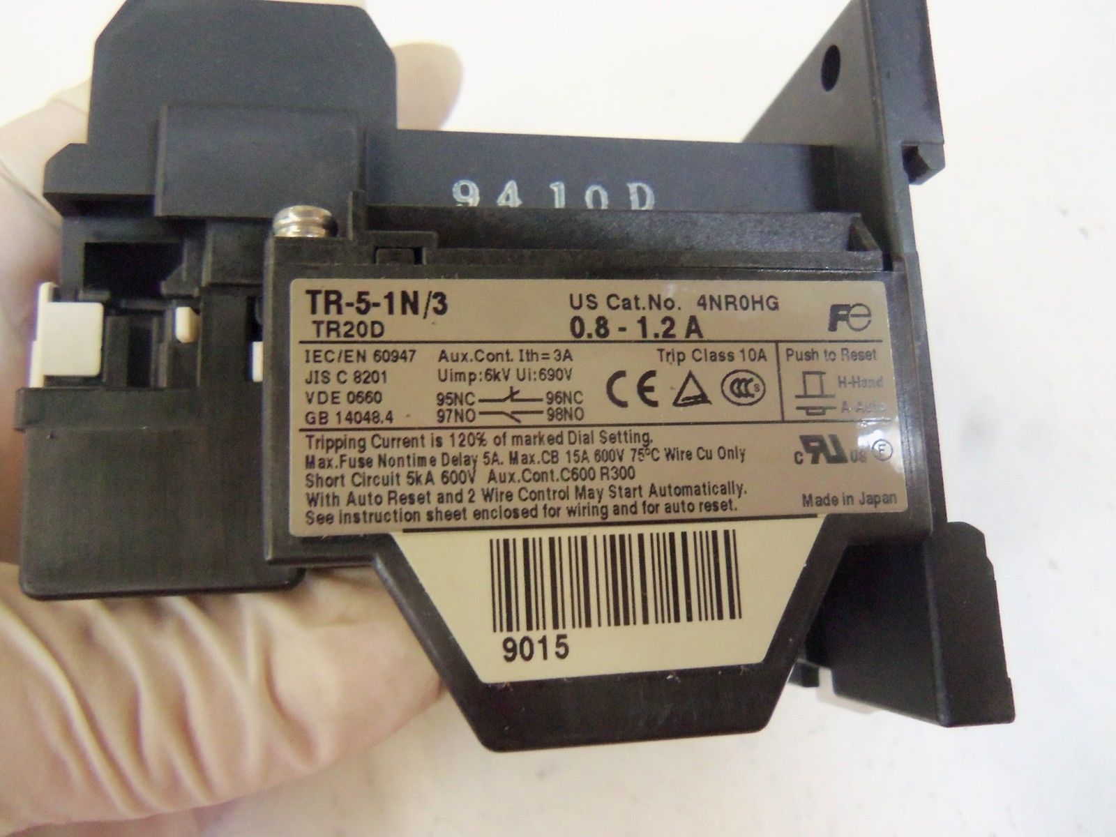 FUJI TR-5-1NH/3 OVERLOAD RELAY 0.8-1.2A NSMP
