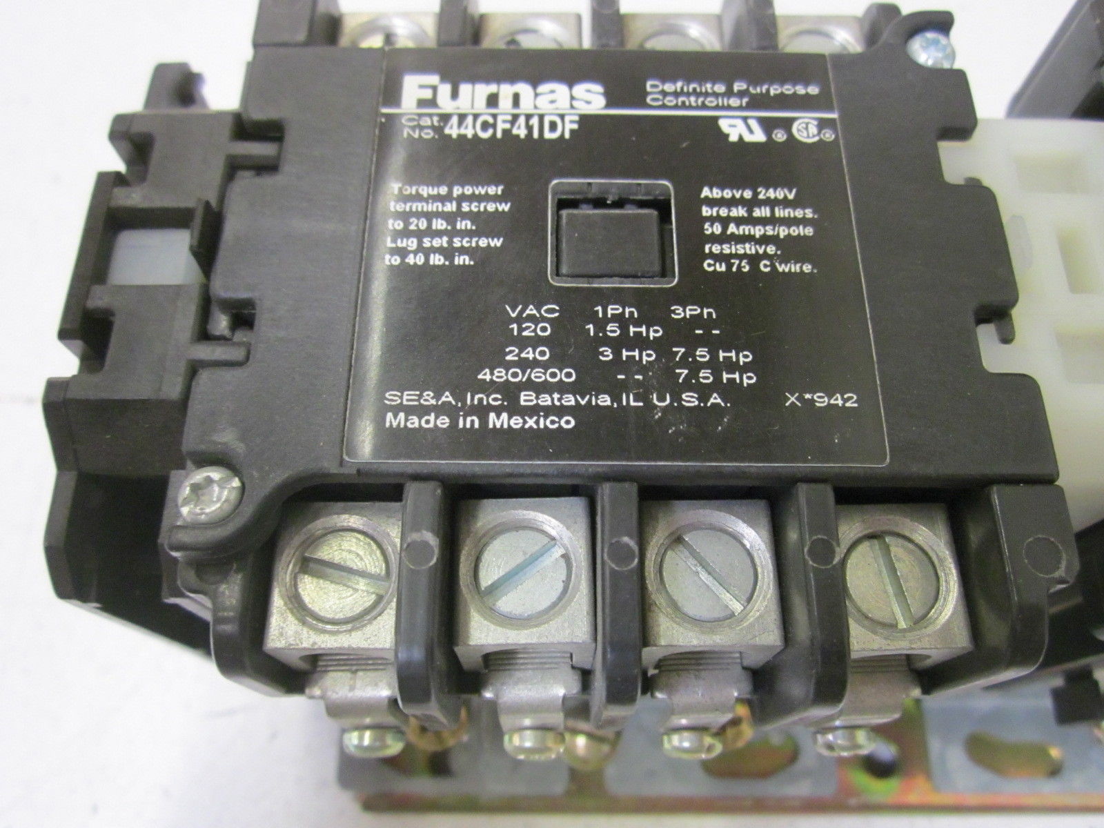 FURNAS 44CF41DF WITH 49ACRC 110-120V UNMP