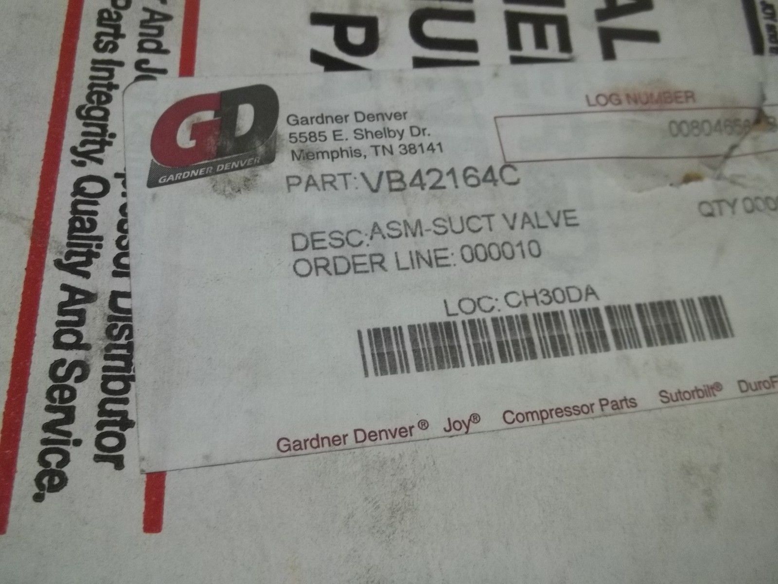 GARDEN-DENVER VB42164C ASM-SUCT VALVE UNMP