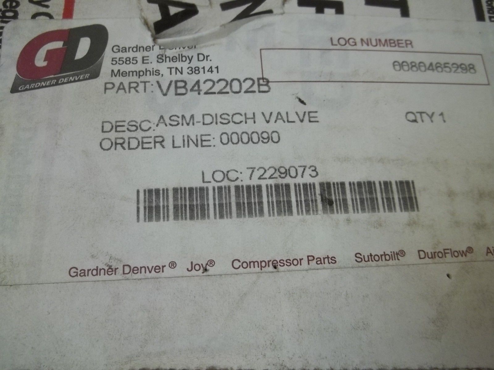 GARDEN-DENVER VB42202B ASM-DISCH VALVE UNMP