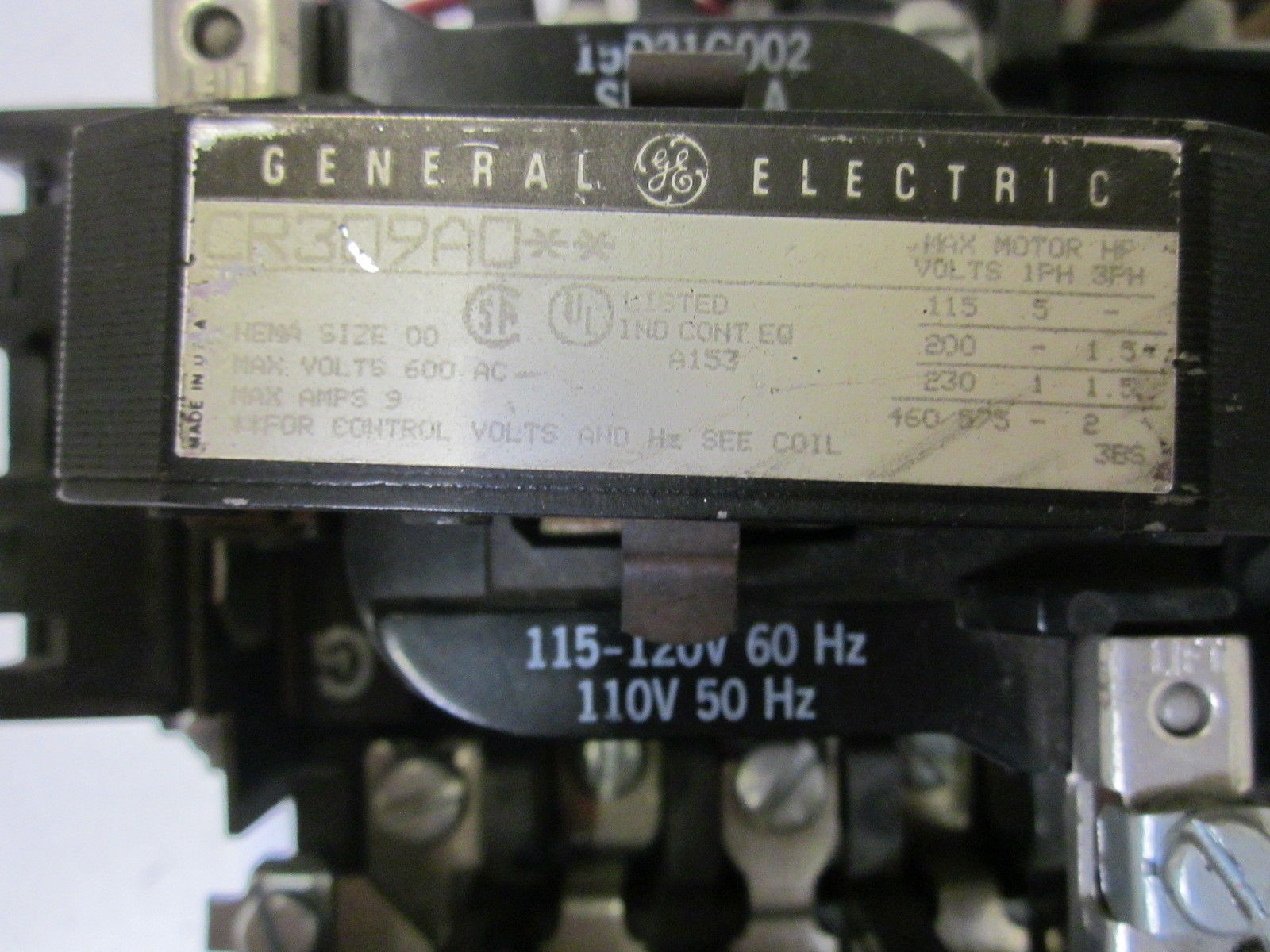GE  CR309A0  115-120V   SHATER REVERSWAY