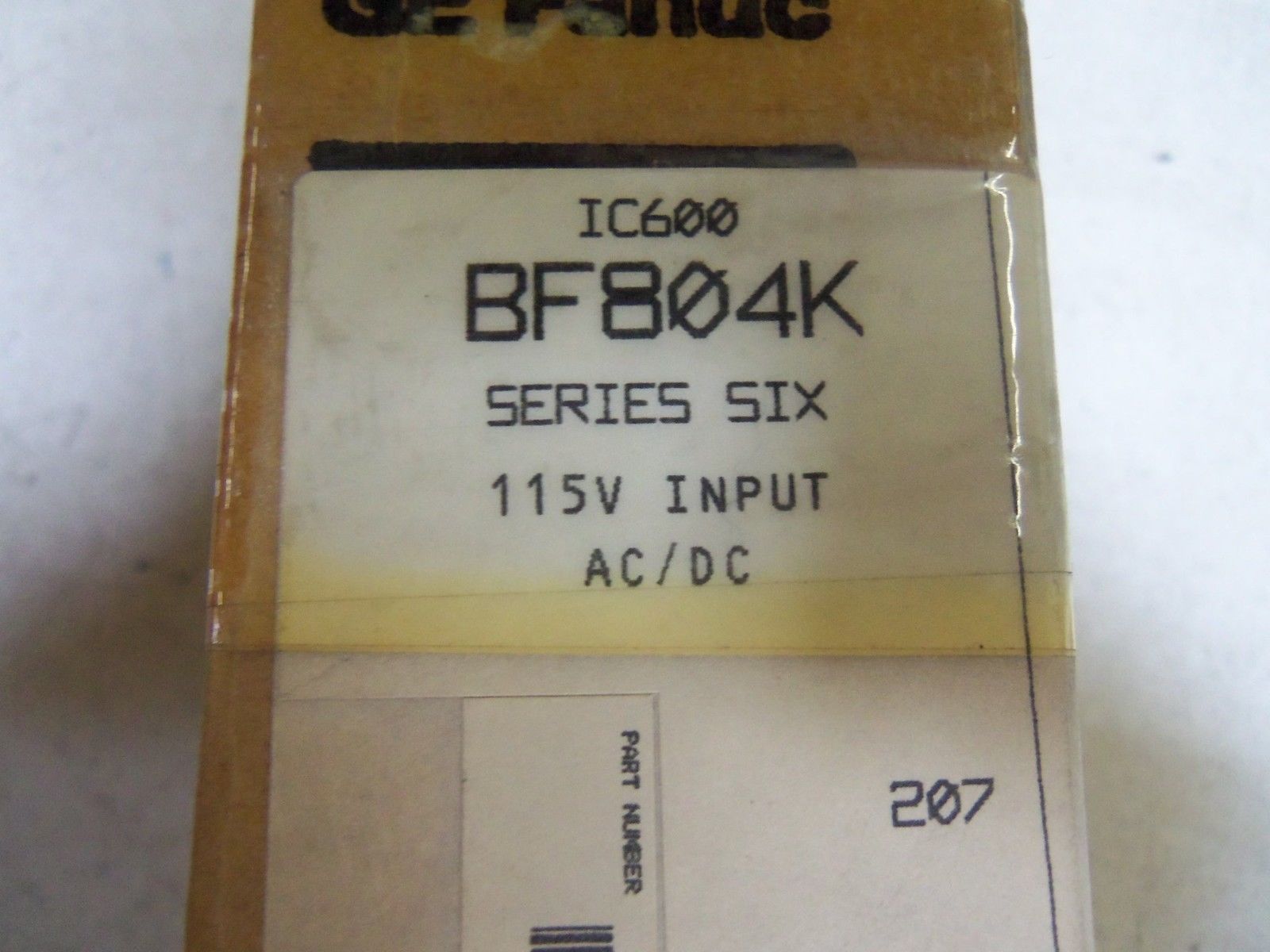 GE FANUC IC600BF804K INPUT MODULE NSFS
