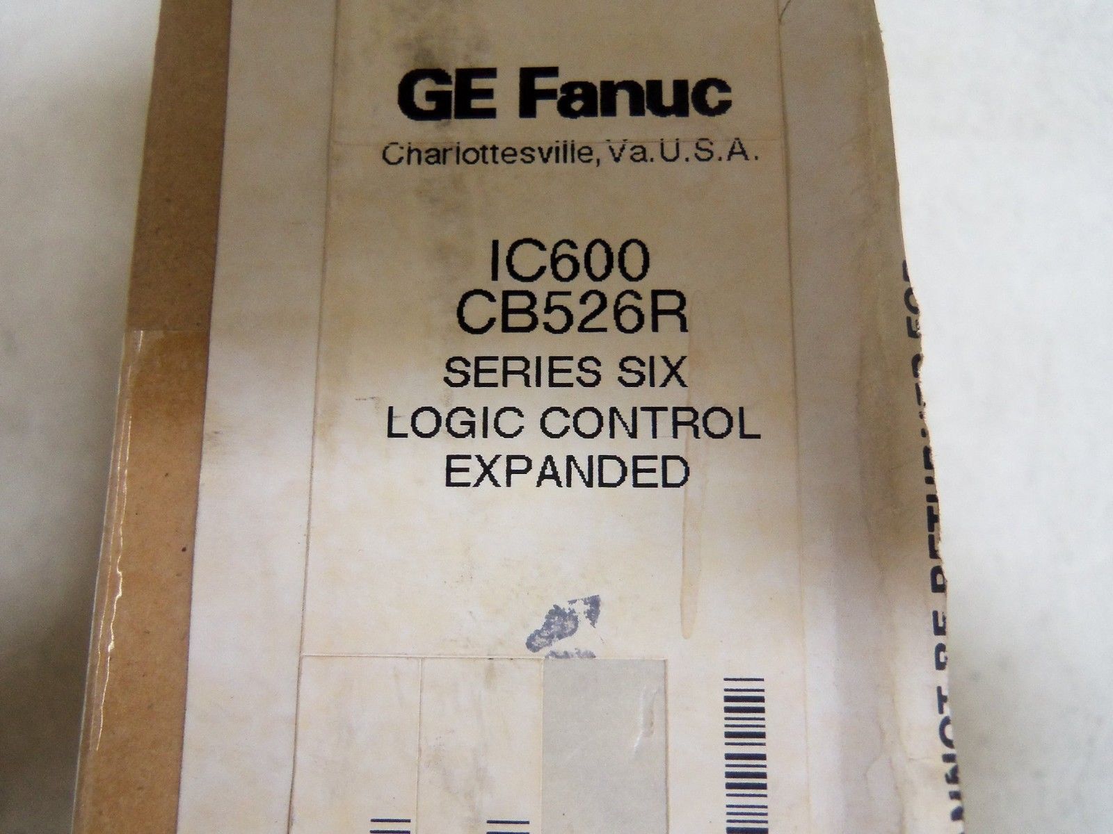GE FANUC IC600CB526R EXPANDED LOGIC CONTROL MODULE NSMP