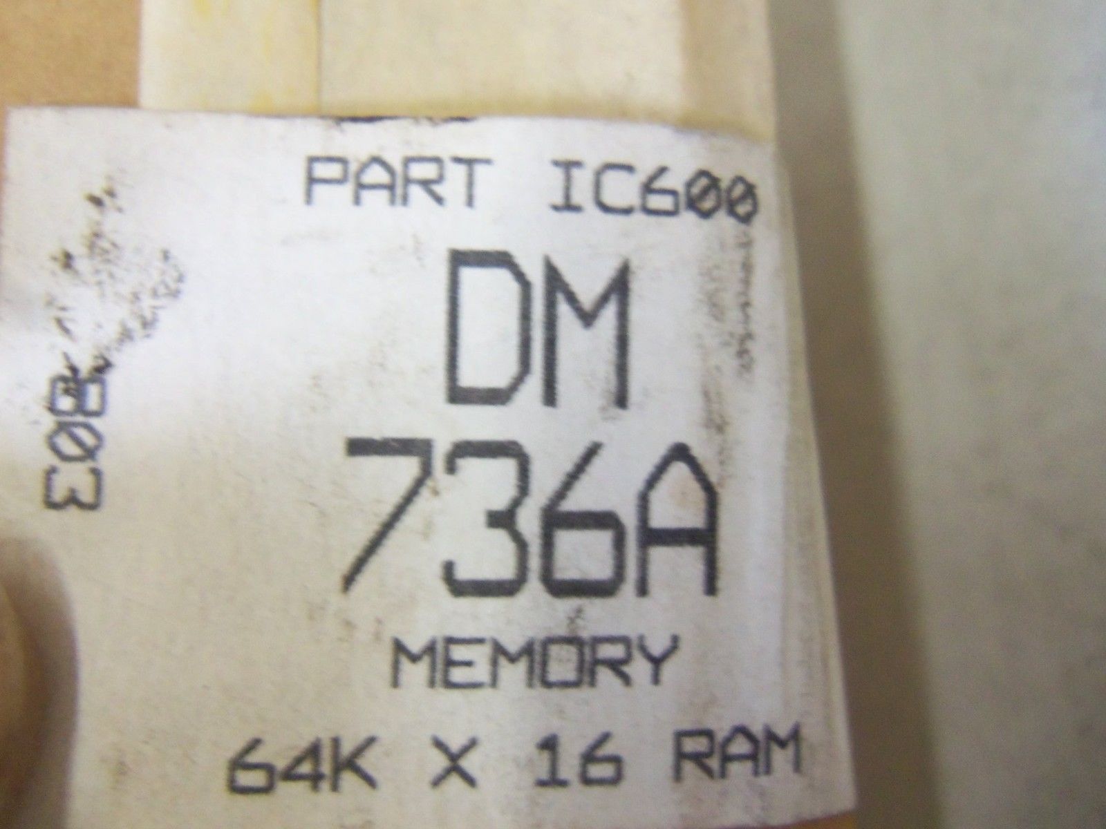 GE FANUC IC600DM736A DATA STORAGE NSMP